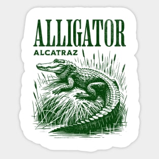Alligator-Alcatraz-Florida-Everglades-Parody Sticker